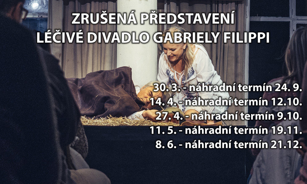 LÉČIVÉ DIVADLO GABRIELY FILIPPI- NEJBLIŽŠÍ PŘEDSTAVENÍ 9.10. - Dar z nebes náhrada za zrušené 27.4.