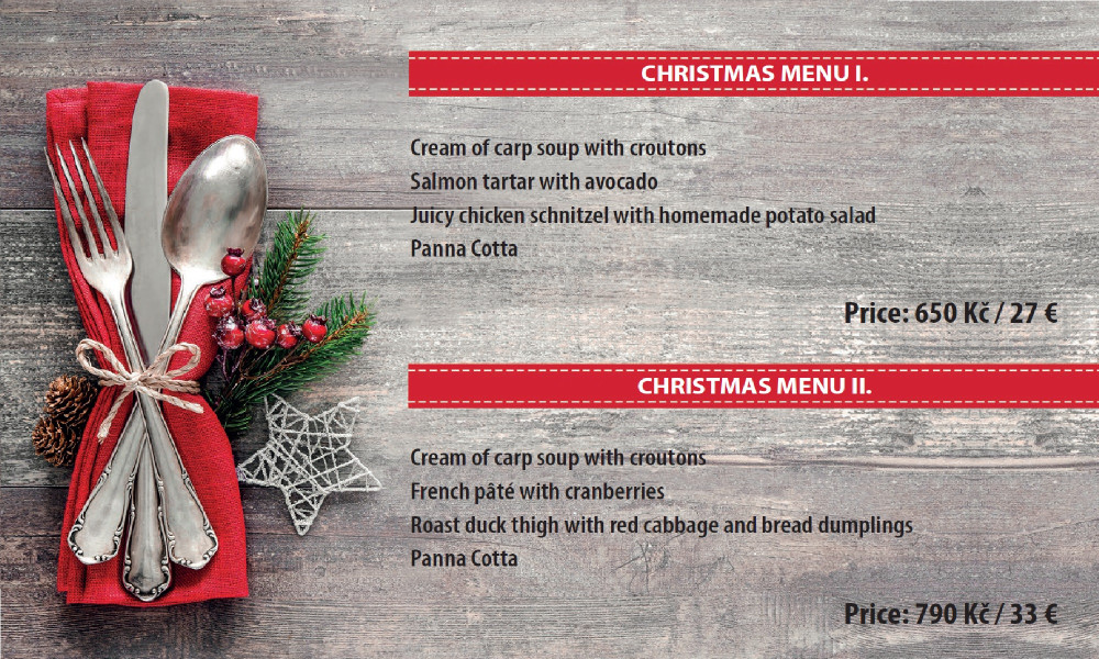 Christmas menu - LÁVKA / Vánoční menu v naší restauraci