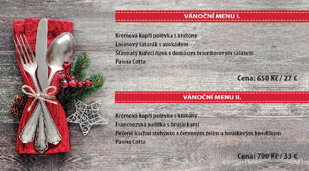 Vánoční menu v restauraci LÁVKA